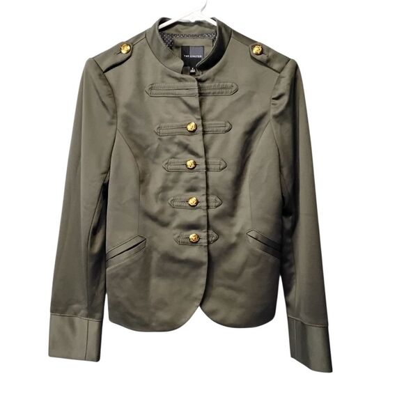 The Limited Olive Green Military Style Gold Button Jacket - Size Small - Picture 1 of 11